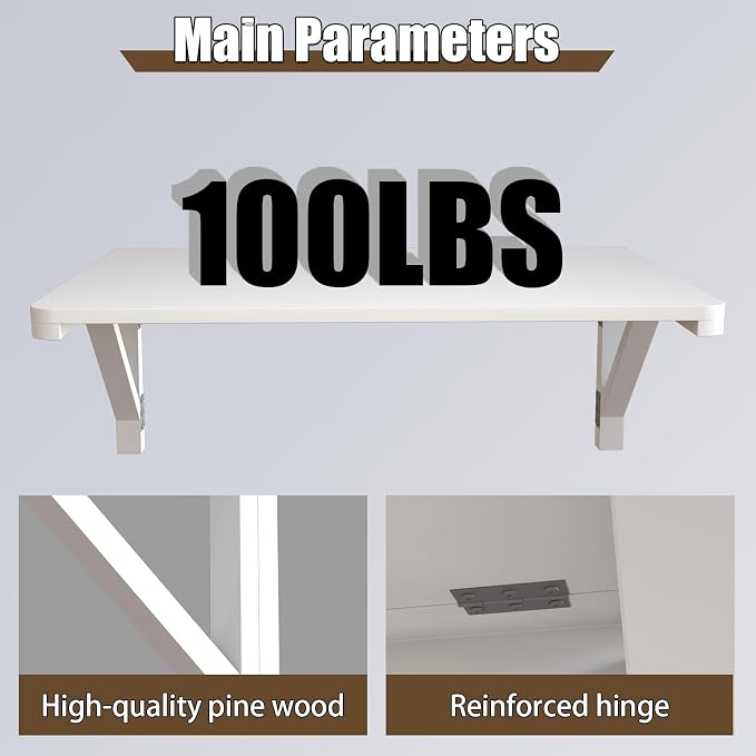 MM MELISEN Wall Mounted Folding Table - Image 4