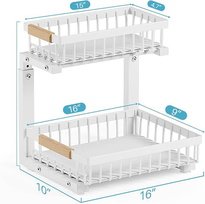 2 Packs Under Sink Organizer, Small Shelf - Image 7