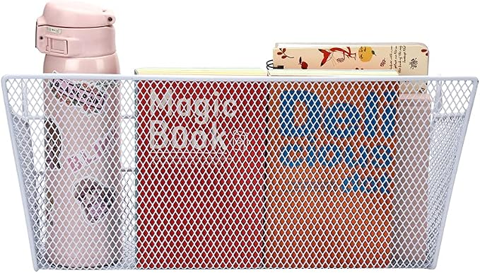 2 pcs Hanging metal mesh bedside storage basket， student dormitory bed storage - Image 4