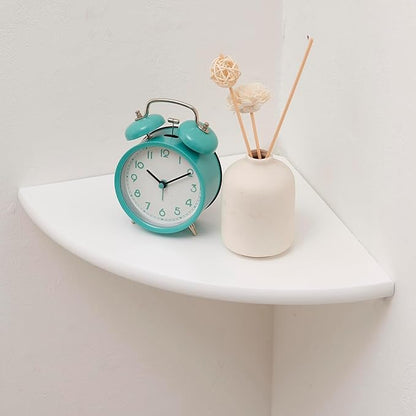 Corner Shelf, Solid Oak Wood Floating Corner Shelf Wall Mount Round End by Coamily
