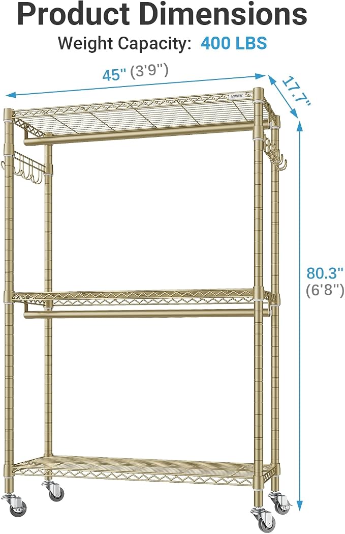 VIPEK R2 Plus Rolling Clothes Rack - Image 6