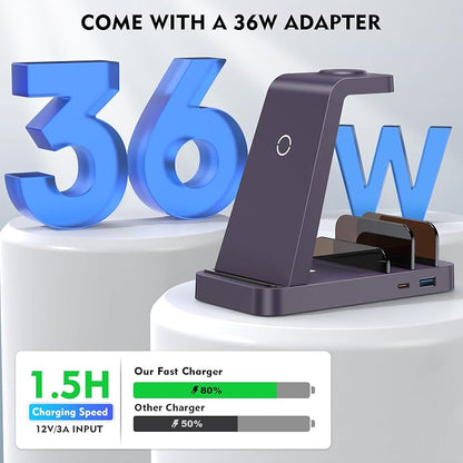 Wireless Charger for iPhone - 5 in 1 Charging Station for Multiple Devices - Image 4
