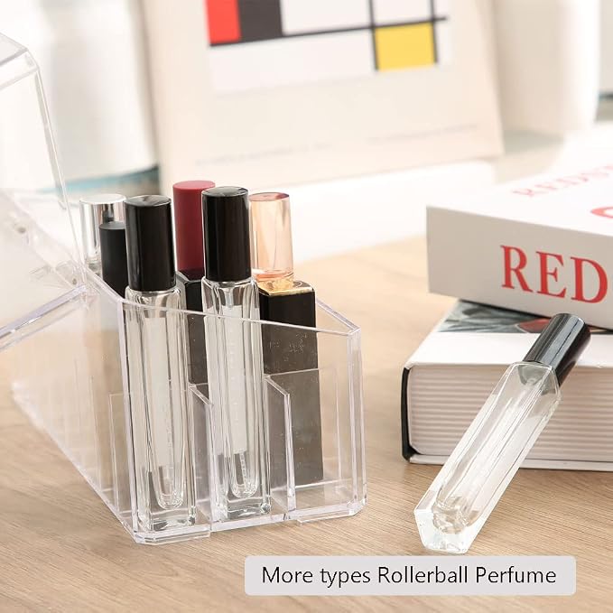 CLUQMEIK Acrylic Rollerball Perfume Organizer Beauty Scent Holder - Image 2