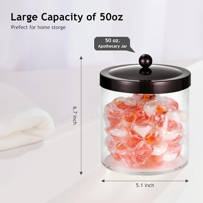 SheeChung 2 Pack 50oz Large Apothecary Jar - Image 3
