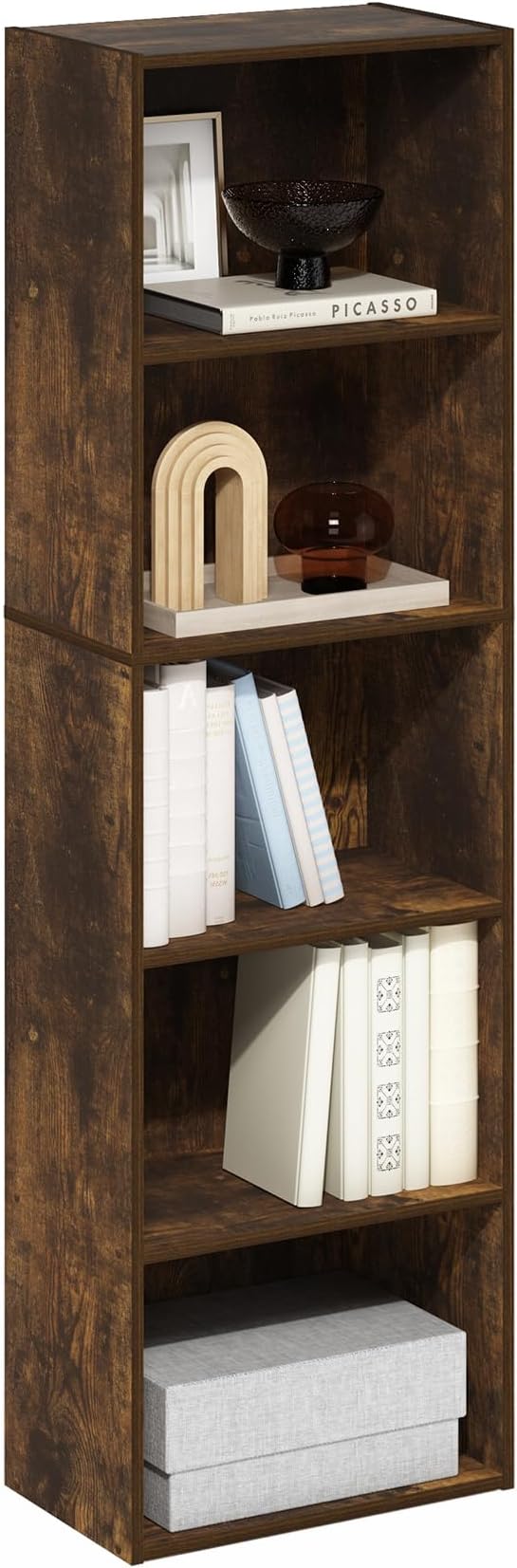 Furinno LUDER Book Shelf, 5-Cube Bookshelf, Bookcase by Furinno-FitsYourSpaceFitsYourBudget