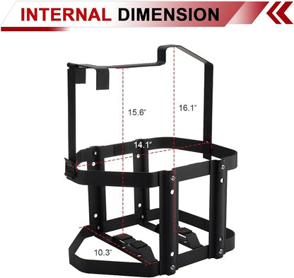 5 Gallon Gas Can Holder, Metal Steel Fuel Container Mount Bracket Compatible - Image 3