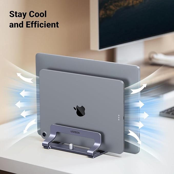 UGREEN 3-Slot Vertical Laptop Stand Holder Desk Compatible - Image 7