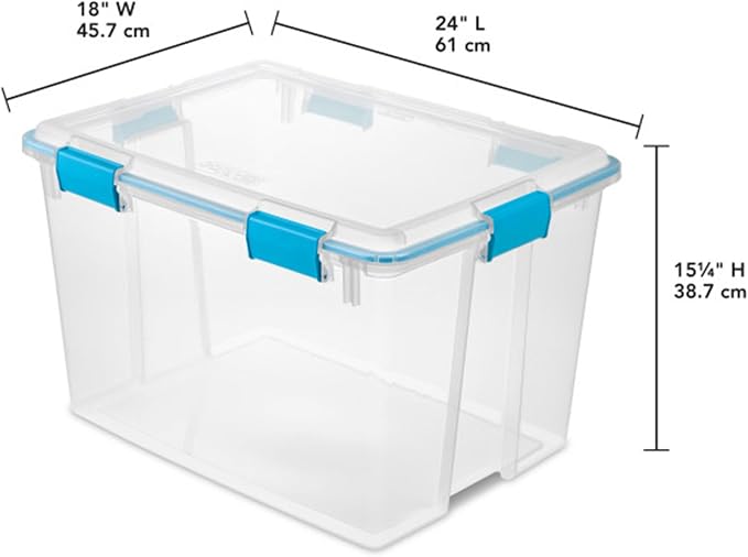 Sterilite 8-Pack Gasket Box, Weather-Resistant Storage Bins - Image 2