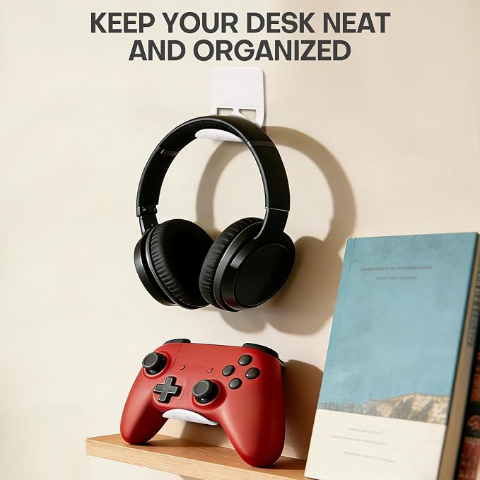 Wall Mount Headphone Stand, 2-in-1 Bendable Silicone Controller Holder - Image 8