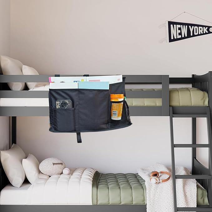 Bedside Caddy Storage Organizer Bunk Bed Hanging Storage Bag - Image 8