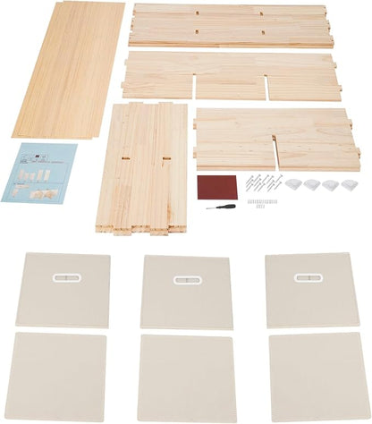 Wooden Cube Shelf Bookcase, Solid Wood Shelves - Image 9
