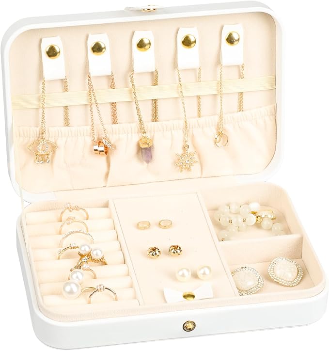 Small Jewelry Box, Travel Jewelry Case Portable Jewelry Boxes by V-LafuyJewelryBox