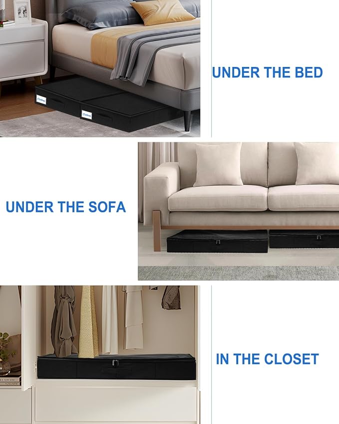 4.5-Inch Tall Under Bed Storage Container, Low Profile Underbed Storage Bin - Image 4