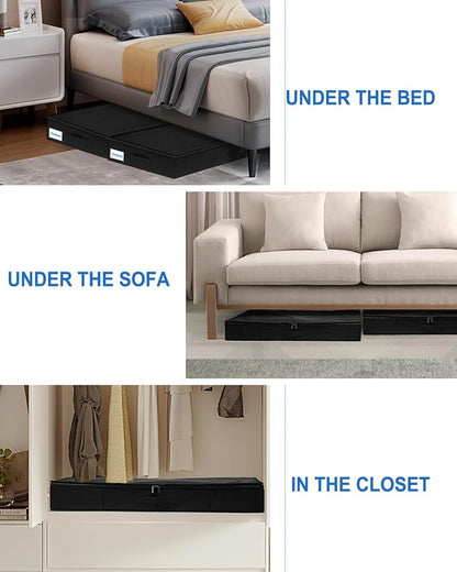 4.5-Inch Tall Under Bed Storage Container, Low Profile Underbed Storage Bin - Image 4