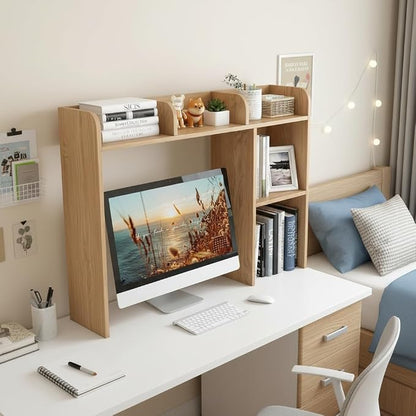 Tangkula Desktop Bookshelf, Countertop Storage Hutch - Image 5