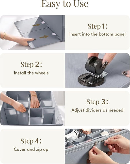 Shoe Organizer for Closet with Wheels - Image 7