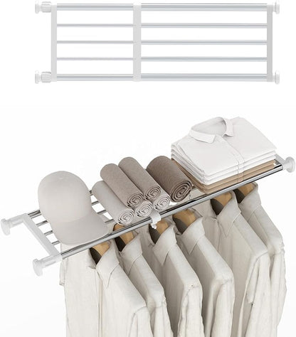 BAOYOUNI Tension Closet Shelf, Adjustable Storage Rack Separator | Wardrobe by BAOYOUNI