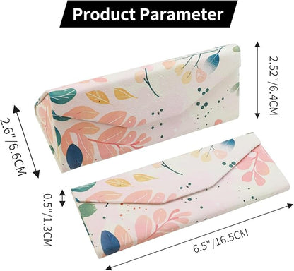 Foldable Glasses Case, Magnetic PU Leahter Sunglasses Case, Cute Hard Shell - Image 6