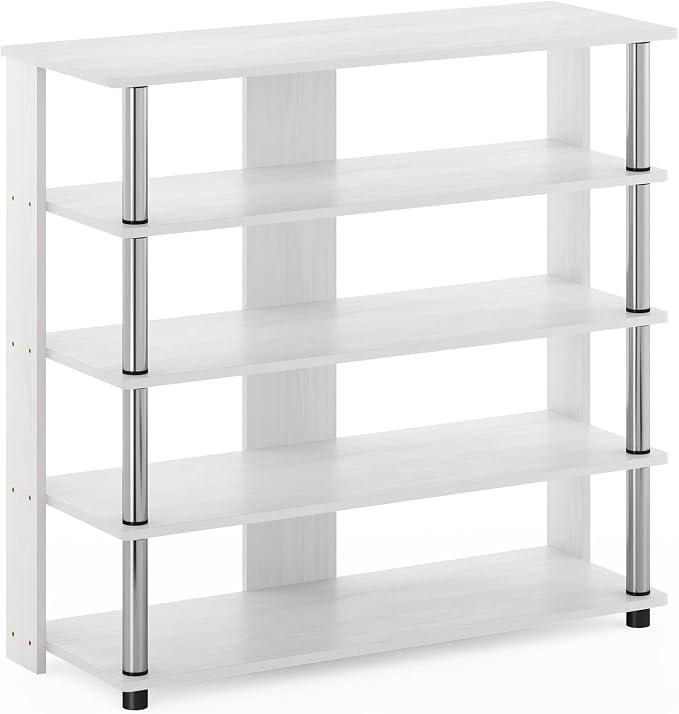 Furinno Turn-N-Tube 5 Tier Wide Shoe Rack, Stainless Steel Tubes 32 Inch - Image 5