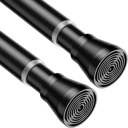 AIZESI Black 2pcs Spring Tension Rods 17 to 26 Inch, Small Curtain Rods No by AIZESITENSIONROD