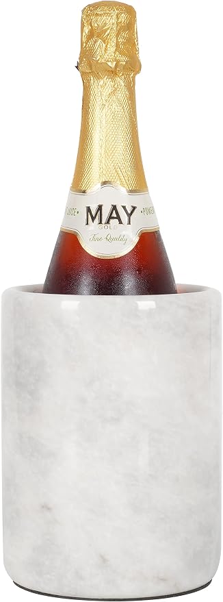 Radicaln Marble Wine Chiller 6.5" Inches White Handmade Insulated Cooler by RADICALn