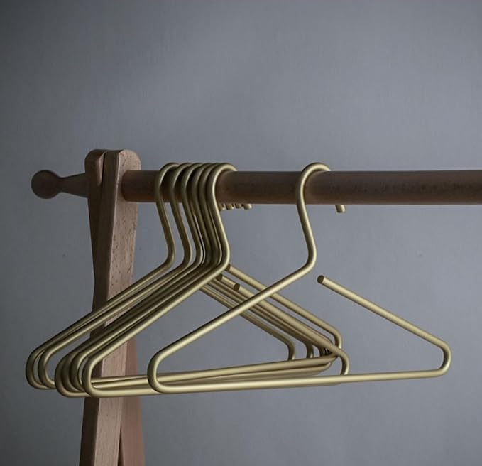 Premium Matte Gold Aluminum Coat Hangers 100 Piece Set, 16.5” Extra Smooth & - Image 2