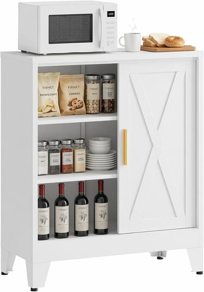 Kitchen Sideboard Buffet with Storage, Adjustable Shelves, Small Pantry Storage by FIRMET
