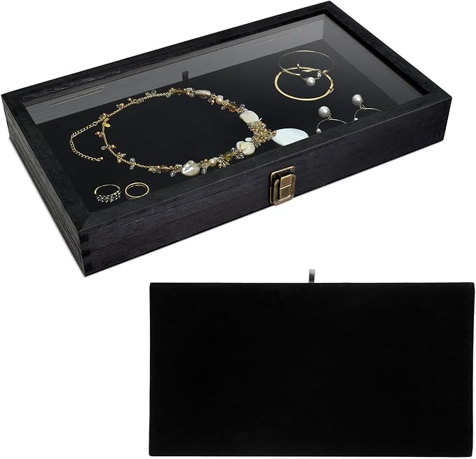 MOOCA Wooden Jewelry Display Case, Pocket Knife Display Case by Mooca