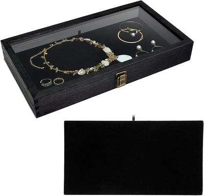 MOOCA Wooden Jewelry Display Case, Pocket Knife Display Case by Mooca
