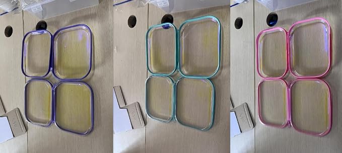 Sanwuta 6 Pcs Clear Hard Zipper Case Hard Plastic Zipper Pouches Transparent - Image 2