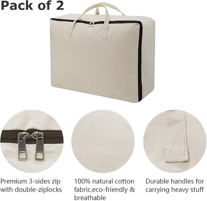 Breathable Canvas Cotton Soft Storage Bags - Image 2