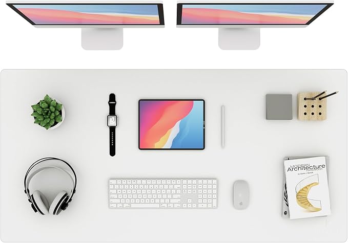 K KNODEL Large Office Leather Desk Mat, Mouse and Keyboard Pad, Computer and by K+KNODEL