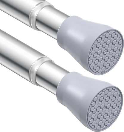 2 Pack Silver Tension Curtain Rod by MEXAUSPRINGCURTAINRODS
