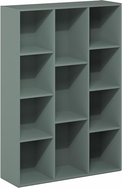 Furinno LUDER Book Shelf, 11-Cube Bookshelf, Reversible Bookcase, 9.4" x 29.1" - Image 5