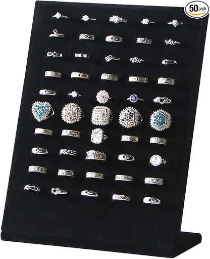 50 Slots Rings Display Stand, Ring Organizer Holder Stand by FocusOnJewelryDisplay