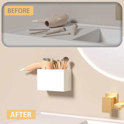 Hair Tool Organizer, Wall Mount Hair Dryer Holder - Image 6