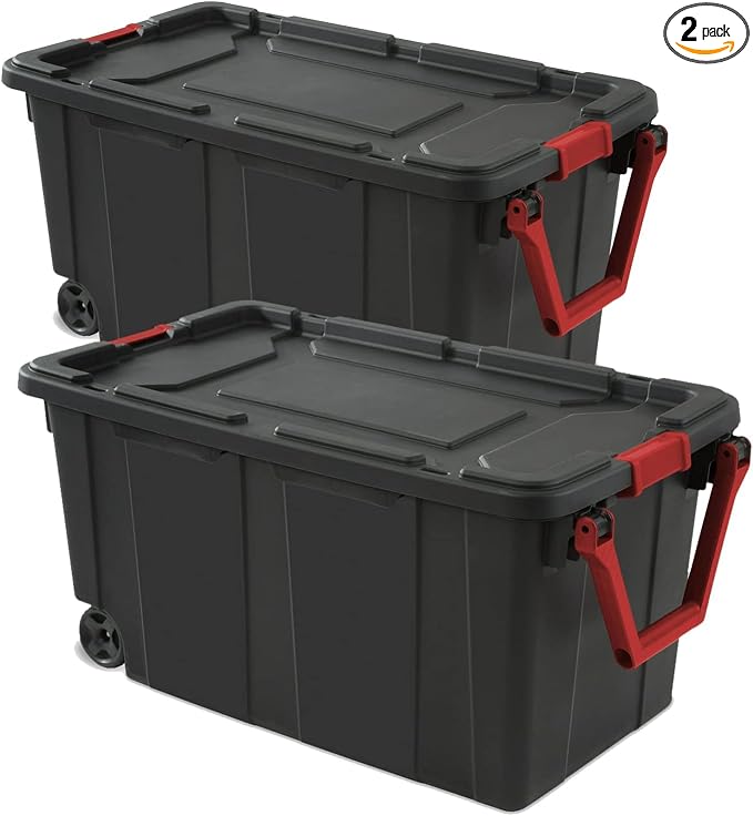 Storage Bins 40 Gallon Heavy-Duty Plastic Storage Bins, Container Totes by Unknown