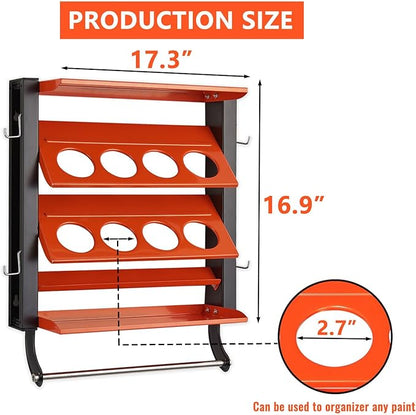 Wallmaster Spray Can Holder, Lube Can Wall Mount Storage Rack Heavy Duty Paint - Image 3