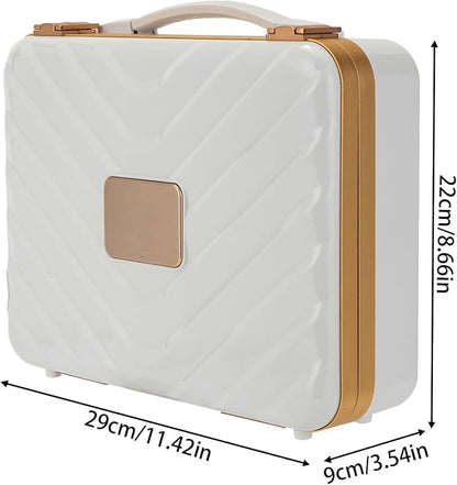 Portable Makeup Box, 11.42 * 3.54 * 8.66 In Travel Makeup Train Cases Cosmetic - Image 2