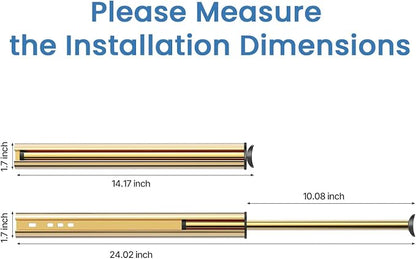 Valet Rod 14-Inch，Tenovel Pull-Out Closet Clothes Rust-Free Closet Hanging - Image 2
