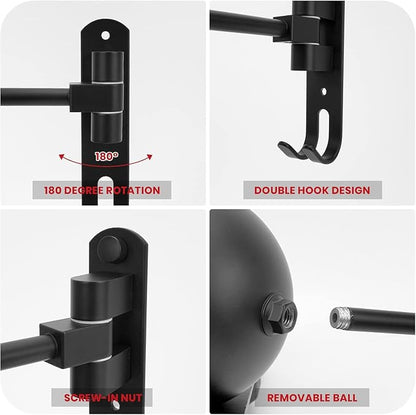 Helmet Hanger Wall Mount 180° Swivel Helmet Holder - Image 4