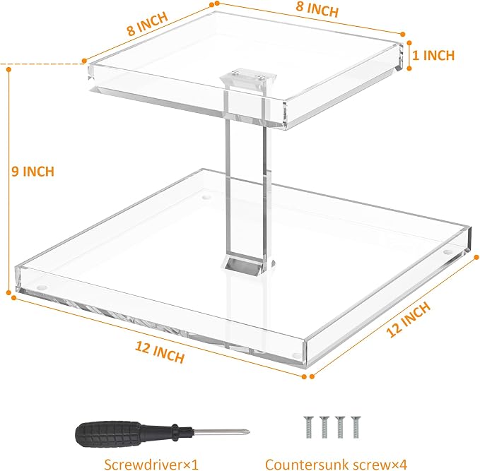 2-Tier Acrylic Perfume Organizer, Display Stand - Image 4