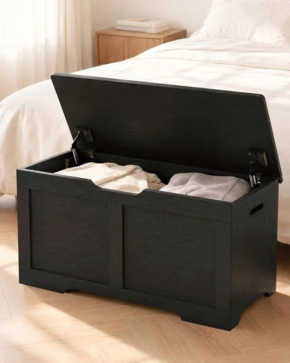 Timberer 31.5" Wooden Storage Chest, Extra Large Storage Trunk | Storage Bench - Image 2