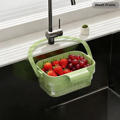 Foldable Hanging Sink Drain Basket – Stretchable Kitchen Colander - Image 6
