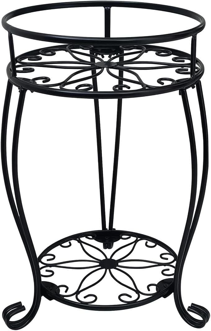 CASIMR 2 Tier Plant Stand, 19.2 inch Tall Metal Potted Holder Rack, Indoor by CASIMR