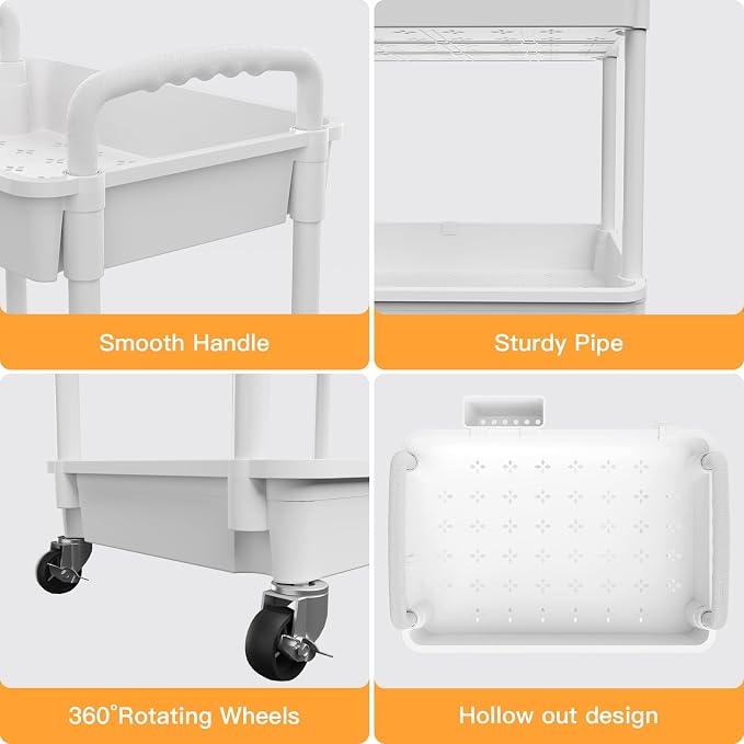 5 Tier Rolling Utility Cart - Image 2