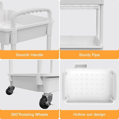 4 Tier Rolling Utility Cart - Image 2