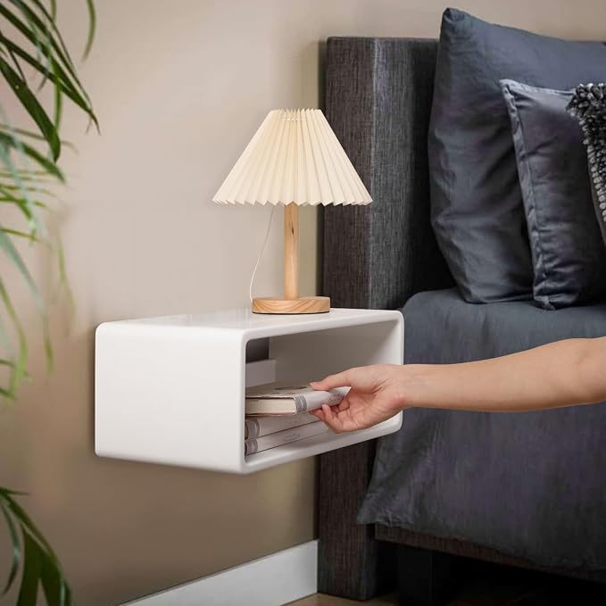 Floating Nightstand Wooden, Bedside Table, Nightstand Shelf, Wall Mounted - Image 4
