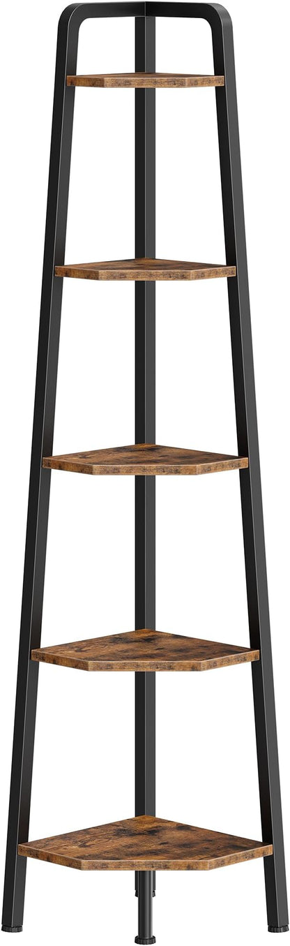 CHOEZON Corner Shelf, 5-Tier Ladder Corner Shelf, Ladder Bookshelf, 59.6" Tall - Image 7