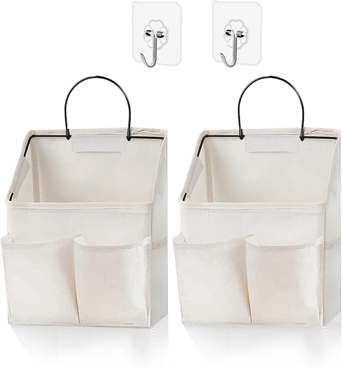 2 Pack Wall Hanging Storage Basket, Wall Hanging Organizer Bags by Someteth